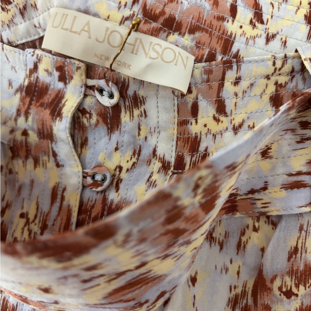NEW ULLA JOHNSON‎ Charline Floral Pleated Midi Skirt Belted NWT Size 2 100% Silk - Picture 10 of 16